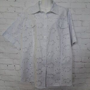 Souther Lady Floral Button Up Shirt Size 1X